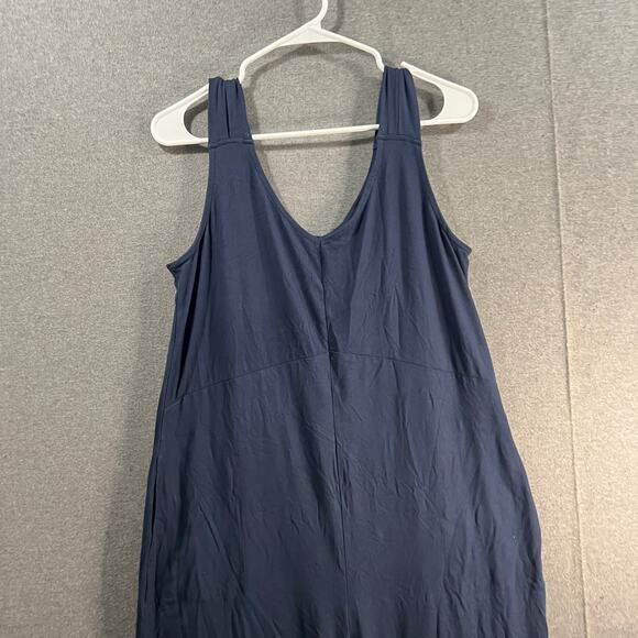 Duddl Duds Flexwear v-Neck Jumpsuit Oxford Navy, Medium Regular Wide Leg - Picture 4 of 15